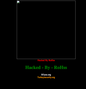 Defacement by Turkish hackers